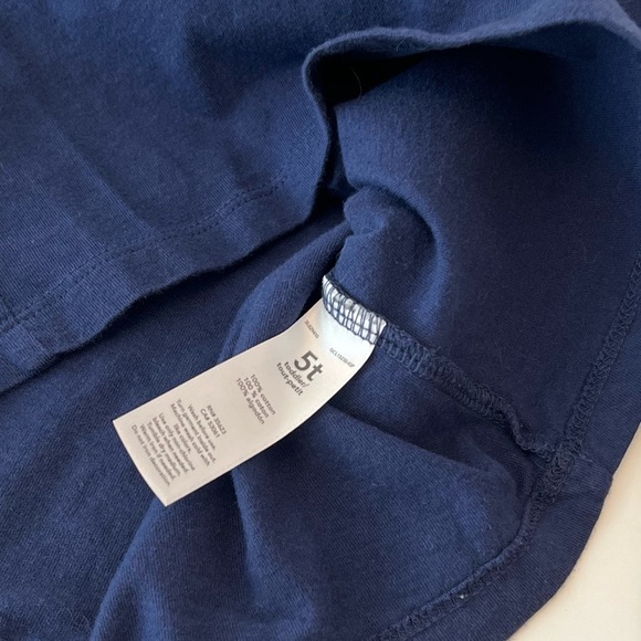 Carter's Kids Navy Long Sleeve “Dad Loves Me” Tee with Floral Wreath Girls 5T - Picture 4 of 5